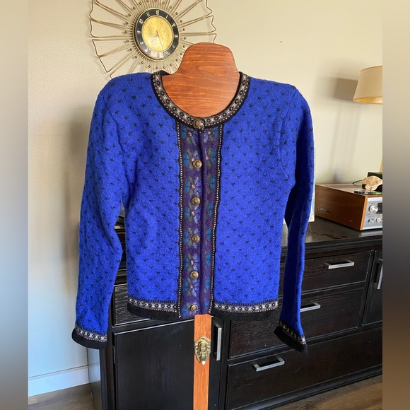 Tally Ho Sweaters - Vintage Floral Wool Cardigan‎